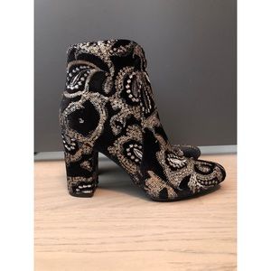 Embroidered Ankle Boots